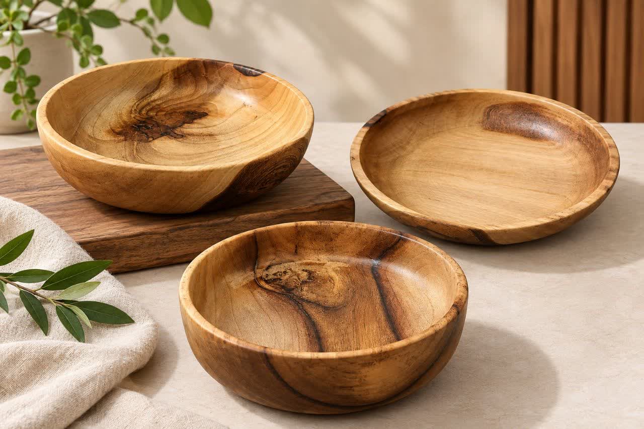 سرویس میوه خوری 3 تیکه چوبی